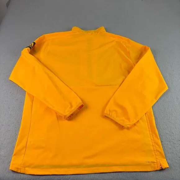 Nashville Predators Jacket Mens Medium Yellow Adidas Windbreaker Lightweight NHL - Picture 10 of 12